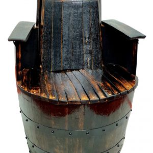 Krzesło z dębowej beczki po whisky PREMIUM kolor dark